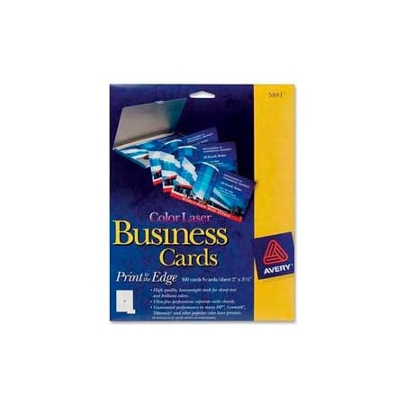 Avery Avery Business Card, 2" x 3-1/2", White, 160 Cards/Pack 5881
